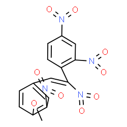 ChemSpider 2D Image | 4-[(Z)-2-(2,4-Dinitrophenyl)-2-nitrovinyl]-1-methoxy-2-nitrobenzene | C15H10N4O9