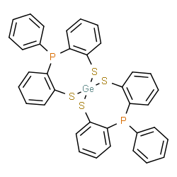 ChemSpider 2D Image | 12,12'-Diphenyl-12H,12'H-6,6'-spirobi[dibenzo[d,g][1,3,6,2]dithiaphosphagermocine] | C36H26GeP2S4