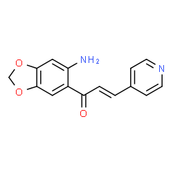 ChemSpider 2D Image | (2E)-1-(6-Amino-1,3-benzodioxol-5-yl)-3-(4-pyridinyl)-2-propen-1-one | C15H12N2O3
