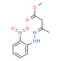 ChemSpider 2D Image | Methyl (3E)-3-[(2-nitrophenyl)hydrazono]butanoate | C11H13N3O4