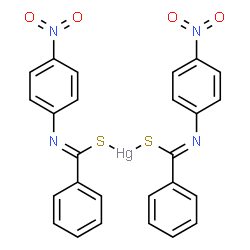 ChemSpider 2D Image | Mercury bis[N-(4-nitrophenyl)benzenecarbimidothioate] | C26H18HgN4O4S2