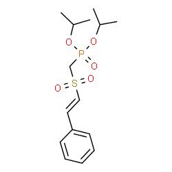 ChemSpider 2D Image | Diisopropyl ({[(E)-2-phenylvinyl]sulfonyl}methyl)phosphonate | C15H23O5PS