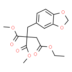 ChemSpider 2D Image | 1-Ethyl 2,2-dimethyl 3-(1,3-benzodioxol-5-yl)-1,2,2-propanetricarboxylate | C17H20O8