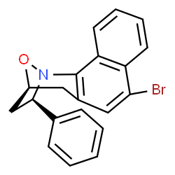 ChemSpider 2D Image | (13S,15R)-9-Bromo-15-phenyl-16-oxa-1-azatetracyclo[11.2.1.0~2,11~.0~3,8~]hexadeca-2(11),3(8),4,6,9-pentaene | C20H16BrNO