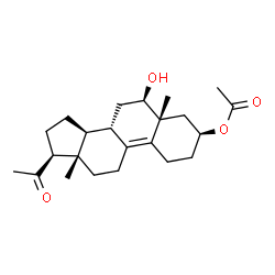 ChemSpider 2D Image | (3beta,5beta,6beta)-6-Hydroxy-5-methyl-20-oxo-19-norpregn-9-en-3-yl acetate | C23H34O4