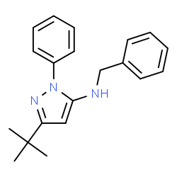 ChemSpider 2D Image | N-Benzyl-3-(2-methyl-2-propanyl)-1-phenyl-1H-pyrazol-5-amine | C20H23N3