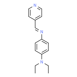ChemSpider 2D Image | N,N-Diethyl-4-[(E)-(4-pyridinylmethylene)amino]aniline | C16H19N3