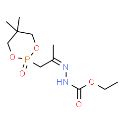 ChemSpider 2D Image | Ethyl (2Z)-2-[1-(5,5-dimethyl-2-oxido-1,3,2-dioxaphosphinan-2-yl)-2-propanylidene]hydrazinecarboxylate | C11H21N2O5P