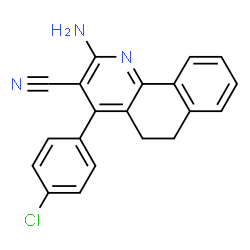 ChemSpider 2D Image | 2-amino-4-(4-chlorophenyl)-5,6-dihydrobenzo[h]quinoline-3-carbonitrile | C20H14ClN3