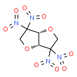 ChemSpider 2D Image | 1,4:3,6-Dianhydro-2,5-dideoxy-2,2,5,5-tetranitro-L-threo-hexitol | C6H6N4O10