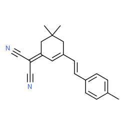 ChemSpider 2D Image | {5,5-Dimethyl-3-[(E)-2-(4-methylphenyl)vinyl]-2-cyclohexen-1-ylidene}malononitrile | C20H20N2