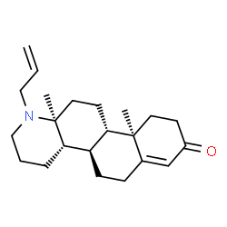 ChemSpider 2D Image | (4aS,4bR,10aR,10bS,12aS)-1-Allyl-10a,12a-dimethyl-1,3,4,4a,4b,5,6,9,10,10a,10b,11,12,12a-tetradecahydronaphtho[2,1-f]quinolin-8(2H)-one | C22H33NO