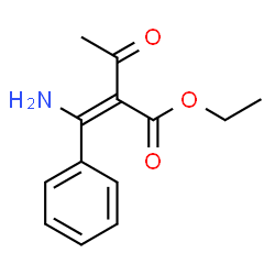 ChemSpider 2D Image | Ethyl (2E)-2-[amino(phenyl)methylene]-3-oxobutanoate | C13H15NO3