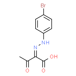 ChemSpider 2D Image | (2Z)-2-[(4-Bromophenyl)hydrazono]-3-oxobutanoic acid | C10H9BrN2O3