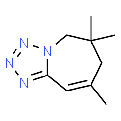 ChemSpider 2D Image | 6,6,8-Trimethyl-6,7-dihydro-5H-tetrazolo[1,5-a]azepine | C9H14N4
