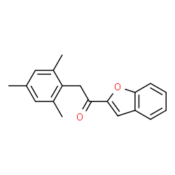 ChemSpider 2D Image | 1-(1-Benzofuran-2-yl)-2-mesitylethanone | C19H18O2