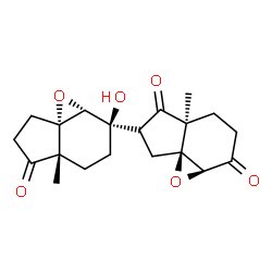 ChemSpider 2D Image | (1aR,1a'S,2R,3'S,4aS,4a'S,7aS,7a'S)-2-Hydroxy-4a,4a'-dimethyldecahydro-2,3'-biindeno[3a,4-b]oxirene-4',5,7'(1aH,4a'H,7a'H)-trione | C20H24O6