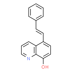 ChemSpider 2D Image | 5-[(E)-2-Phenylvinyl]-8-quinolinol | C17H13NO