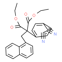 ChemSpider 2D Image | Diethyl (3,4-dicyanophenyl)(1-naphthylmethyl)malonate | C26H22N2O4