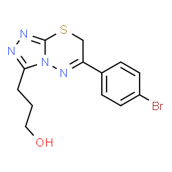 ChemSpider 2D Image | 3-[6-(4-Bromophenyl)-7H-[1,2,4]triazolo[3,4-b][1,3,4]thiadiazin-3-yl]-1-propanol | C13H13BrN4OS