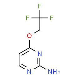 ChemSpider 2D Image | 4-(2,2,2-Trifluoroethoxy)-2-pyrimidinamine | C6H6F3N3O