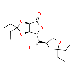 ChemSpider 2D Image | (3aR,6R,6aR)-6-{[(4R)-2,2-Diethyl-1,3-dioxolan-4-yl](hydroxy)methyl}-2,2-diethyldihydrofuro[3,4-d][1,3]dioxol-4(3aH)-one | C17H28O7