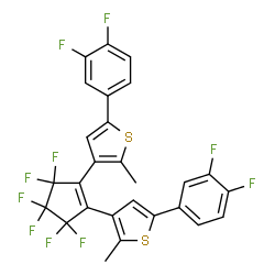 ChemSpider 2D Image | 3,3'-(3,3,4,4,5,5-Hexafluoro-1-cyclopentene-1,2-diyl)bis[5-(3,4-difluorophenyl)-2-methylthiophene] | C27H14F10S2