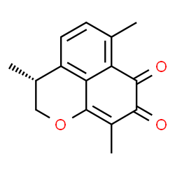 ChemSpider 2D Image | (3R)-3,6,9-Trimethyl-2,3-dihydrobenzo[de]chromene-7,8-dione | C15H14O3