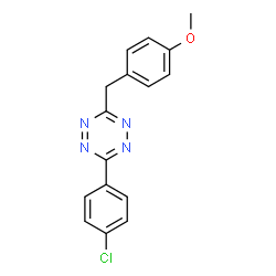 ChemSpider 2D Image | 3-(4-Chlorophenyl)-6-(4-methoxybenzyl)-1,2,4,5-tetrazine | C16H13ClN4O
