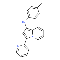 ChemSpider 2D Image | N-(4-Methylphenyl)-3-(2-pyridinyl)-1-indolizinamine | C20H17N3