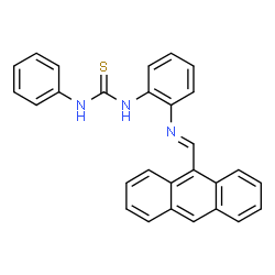 ChemSpider 2D Image | 1-{2-[(E)-(9-Anthrylmethylene)amino]phenyl}-3-phenylthiourea | C28H21N3S