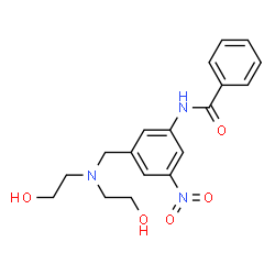 ChemSpider 2D Image | N-(3-{[Bis(2-hydroxyethyl)amino]methyl}-5-nitrophenyl)benzamide | C18H21N3O5