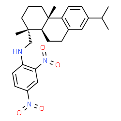ChemSpider 2D Image | N-(2,4-Dinitrophenyl)abieta-8,11,13-trien-18-amine | C26H33N3O4