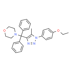 ChemSpider 2D Image | 4-{[1-(4-Ethoxyphenyl)-5-methyl-1H-1,2,3-triazol-4-yl](diphenyl)methyl}morpholine | C28H30N4O2