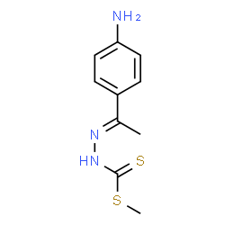 ChemSpider 2D Image | Methyl (2E)-2-[1-(4-aminophenyl)ethylidene]hydrazinecarbodithioate | C10H13N3S2