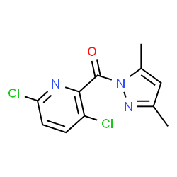 ChemSpider 2D Image | (3,6-Dichloro-2-pyridinyl)(3,5-dimethyl-1H-pyrazol-1-yl)methanone | C11H9Cl2N3O
