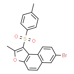 ChemSpider 2D Image | 7-Bromo-2-methyl-1-[(4-methylphenyl)sulfonyl]naphtho[2,1-b]furan | C20H15BrO3S