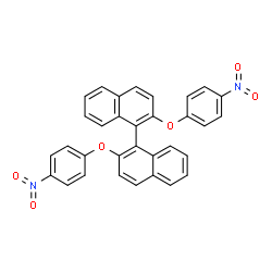 ChemSpider 2D Image | 2,2'-Bis(4-nitrophenoxy)-1,1'-binaphthalene | C32H20N2O6