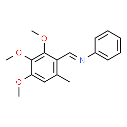 ChemSpider 2D Image | (E)-N-Phenyl-1-(2,3,4-trimethoxy-6-methylphenyl)methanimine | C17H19NO3