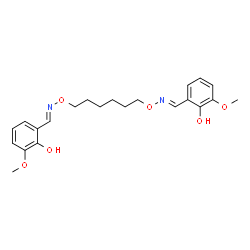 ChemSpider 2D Image | 2,2'-[(1E,11E)-3,10-Dioxa-2,11-diazadodeca-1,11-diene-1,12-diyl]bis(6-methoxyphenol) | C22H28N2O6