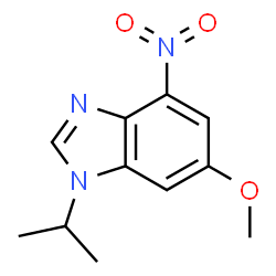 ChemSpider 2D Image | 1-Isopropyl-6-methoxy-4-nitro-1H-benzimidazole | C11H13N3O3
