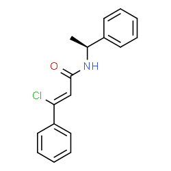 ChemSpider 2D Image | (2Z)-3-Chloro-3-phenyl-N-[(1S)-1-phenylethyl]acrylamide | C17H16ClNO