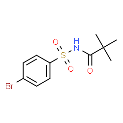 ChemSpider 2D Image | N-[(4-Bromophenyl)sulfonyl]-2,2-dimethylpropanamide | C11H14BrNO3S