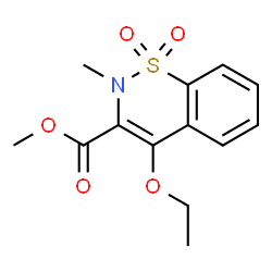 ChemSpider 2D Image | Methyl 4-ethoxy-2-methyl-2H-1,2-benzothiazine-3-carboxylate 1,1-dioxide | C13H15NO5S