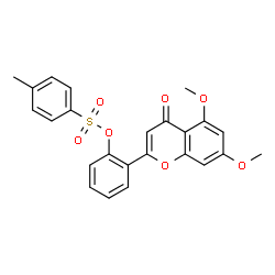 ChemSpider 2D Image | 2-(5,7-Dimethoxy-4-oxo-4H-chromen-2-yl)phenyl 4-methylbenzenesulfonate | C24H20O7S