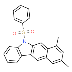 ChemSpider 2D Image | 7,9-Dimethyl-5-(phenylsulfonyl)-5H-benzo[b]carbazole | C24H19NO2S