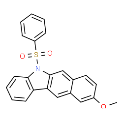 ChemSpider 2D Image | 9-Methoxy-5-(phenylsulfonyl)-5H-benzo[b]carbazole | C23H17NO3S