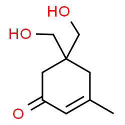ChemSpider 2D Image | 5,5-Bis(hydroxymethyl)-3-methyl-2-cyclohexen-1-one | C9H14O3