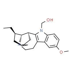 ChemSpider 2D Image | [(2alpha,5beta,18beta)-12-Methoxyibogamin-16-yl]methanol | C21H28N2O2