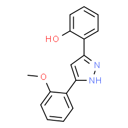 ChemSpider 2D Image | 2-[5-(2-Methoxyphenyl)-1H-pyrazol-3-yl]phenol | C16H14N2O2